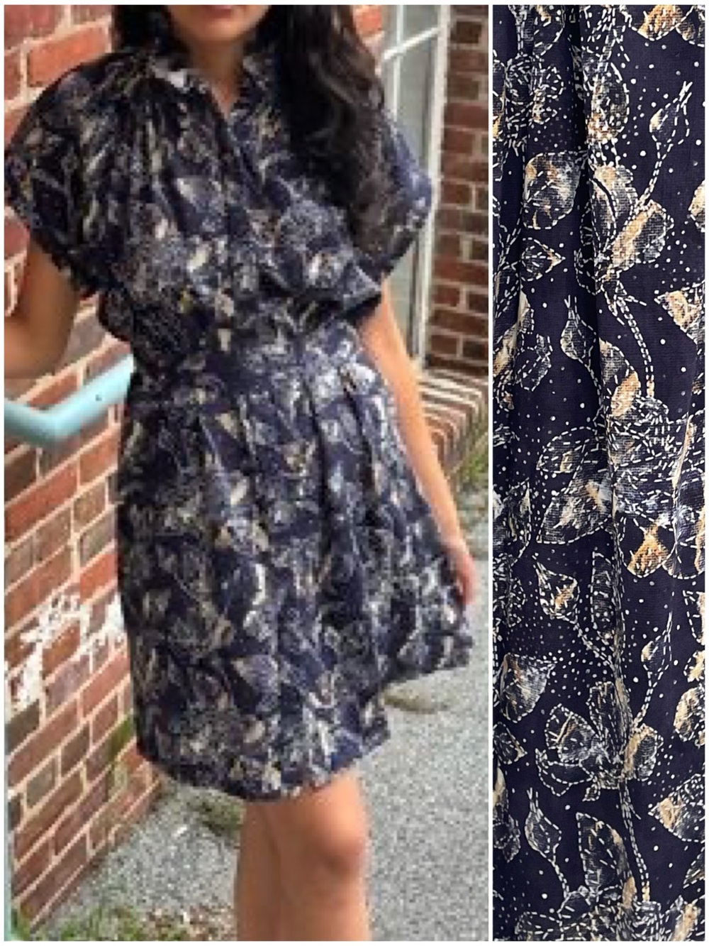 NEW Never A Wallflower Vicki Button Down Shirtdress & Belt Shibori Rose NWT